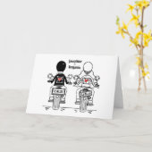 Carte Mariage de moto de motard (Fleur jaune)