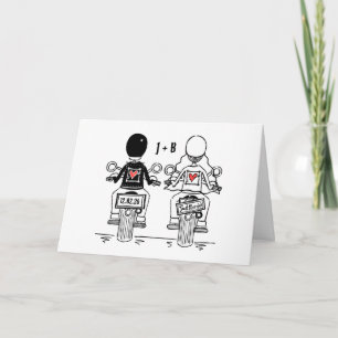 Carte Mariage de moto de motard