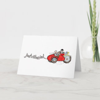 Carte Mariage de moto personnalisée et side-car pour mar