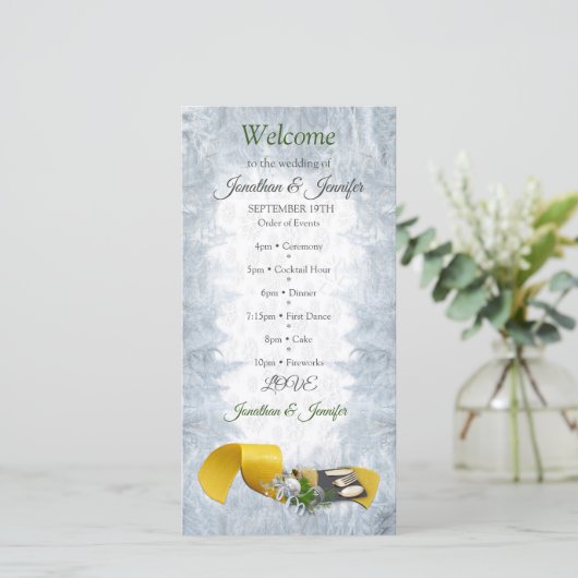 Carte Mariage de Noël blanc (Debout devant)