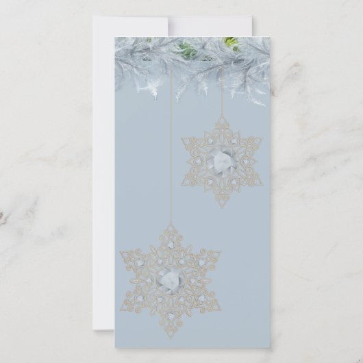 Carte Mariage de Noël blanc (Dos)