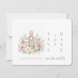Carte Mariage de Noël Casse-Noisette Pastel Faire Part d