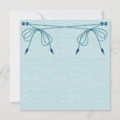 Carte Mariage de noeuds d'amour turquoise (Dos)