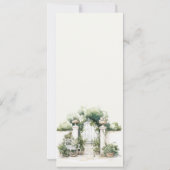 Carte Mariage de paysage de jardin français classi (Dos)