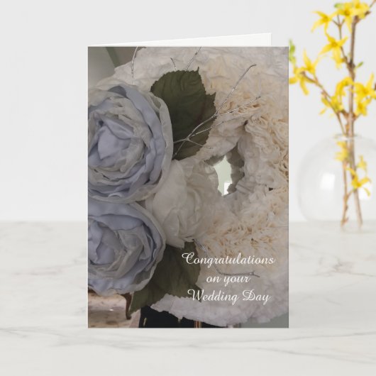 Carte Mariage de Peonies Félicitations (Fleur jaune)