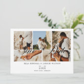 Carte Mariage de photos Covid19 Chic Black Trendy Collag (Debout devant)