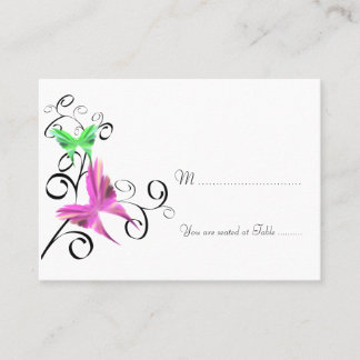 Carte mariage de placement papillon