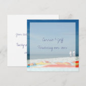 Carte Mariage de plage de destination (Devant / Derrière)