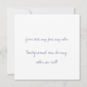 Carte Mariage de plage de destination (Dos)