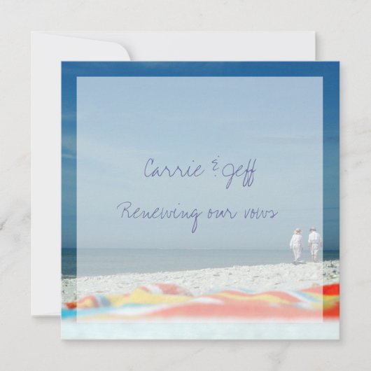 Carte Mariage de plage de destination (Devant)