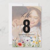 Carte Mariage de prairie sauvage de printemps Numéro de  (Devant)