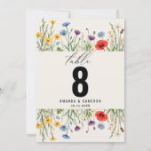 Carte Mariage de prairie sauvage de printemps Numéro de  (Dos)