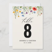 Carte Mariage de prairie sauvage de printemps Numéro de  (Devant)