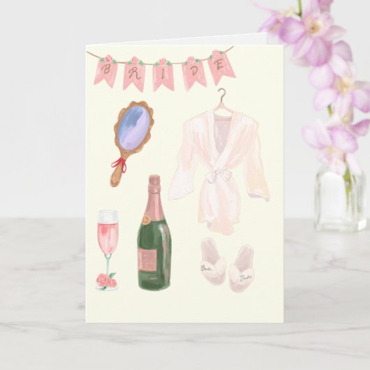 Carte Mariage de préparation de la mariée (Orchidée)