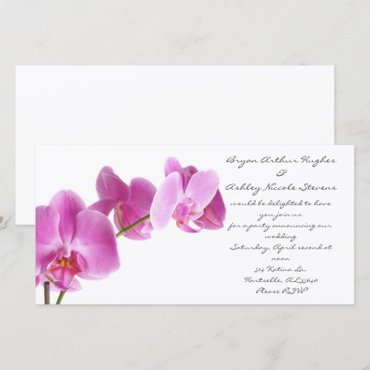 Carte mariage de printemps (Devant / Derrière)