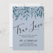 Carte Mariage de remplissage BLEU DUSTY Budget (Devant)