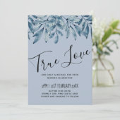 Carte Mariage de remplissage BLEU DUSTY Budget (Debout devant)