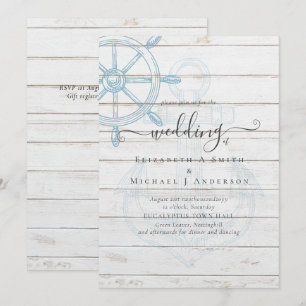 Carte Mariage de roue des navires nautiques
