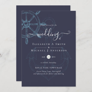 Carte Mariage de roue des navires nautiques