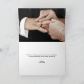 Carte Mariage de script Blush Pink Modern Merci (Intérieur)