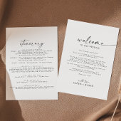Carte Mariage de script moderne lettre de bienvenue & It
