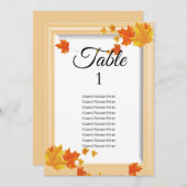 Carte Mariage de siège automne (Devant / Derrière)