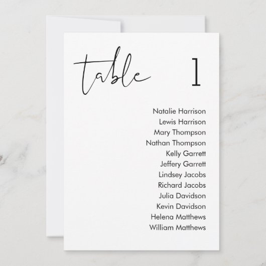 Carte Mariage de siège STELLA (Dos)