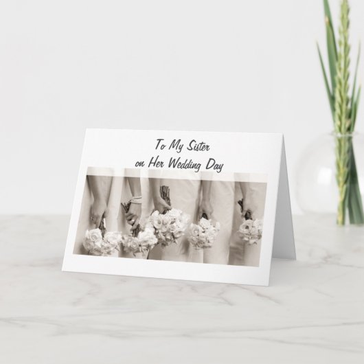 CARTE MARIAGE DE SŒUR AMOUR ET BONHEUR (Devant)