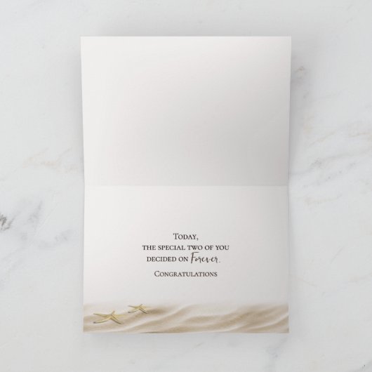 Carte Mariage de Sunset Beach Félicitations (Intérieur)