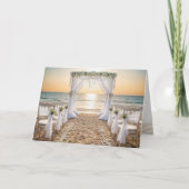 Carte Mariage de Sunset Beach Félicitations (Devant)