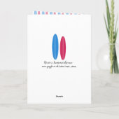 Carte mariage de surf / félicitations anniversaire (Dos)