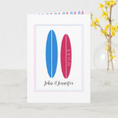 Carte mariage de surf / félicitations anniversaire (Fleur jaune)