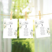 Carte Mariage de table de  de Roses blanches