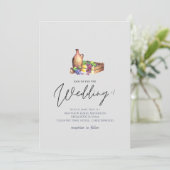 Carte Mariage de table de pâturage rustique (Debout devant)