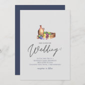 Carte Mariage de table de pâturage rustique (Devant / Derrière)