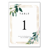 carte mariage de table faux or vert (Par défaut)