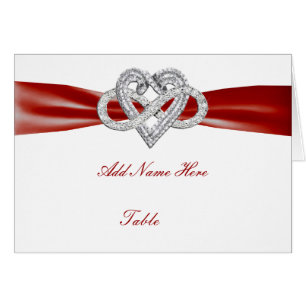 Carte Mariage de table Red Infinity Heart
