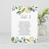 Carte mariage de table verte (Debout devant)