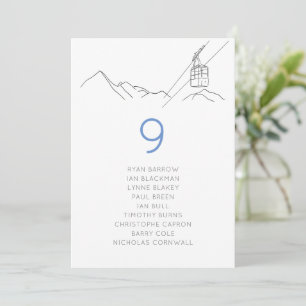 Carte Mariage de téléphérique de ski