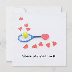 Carte Mariage de tennis avec raquette et coeur d'amour