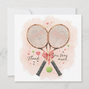 Carte Mariage de tennis avec raquette et coeur d'amour