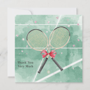 Carte Mariage de tennis avec raquette et coeur d'amour