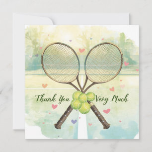 Carte Mariage de tennis avec raquette et coeur d'amour