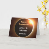 Carte Mariage de thème Eclipse entièrement validé (Fleur jaune)