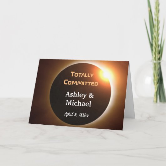 Carte Mariage de thème Eclipse entièrement validé (Devant)