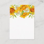 Carte Mariage de tournesol (Dos)