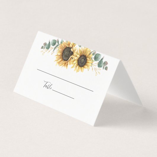 Carte Mariage de tournesol Floral Eucalyptus (Front)