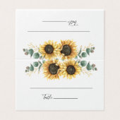 Carte Mariage de tournesol Floral Eucalyptus (Outside Unfolded)