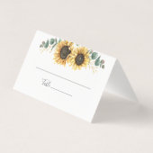 Carte Mariage de tournesol Floral Eucalyptus (Back)