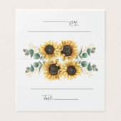 Carte Mariage de tournesol Floral Eucalyptus (Outside Unfolded)